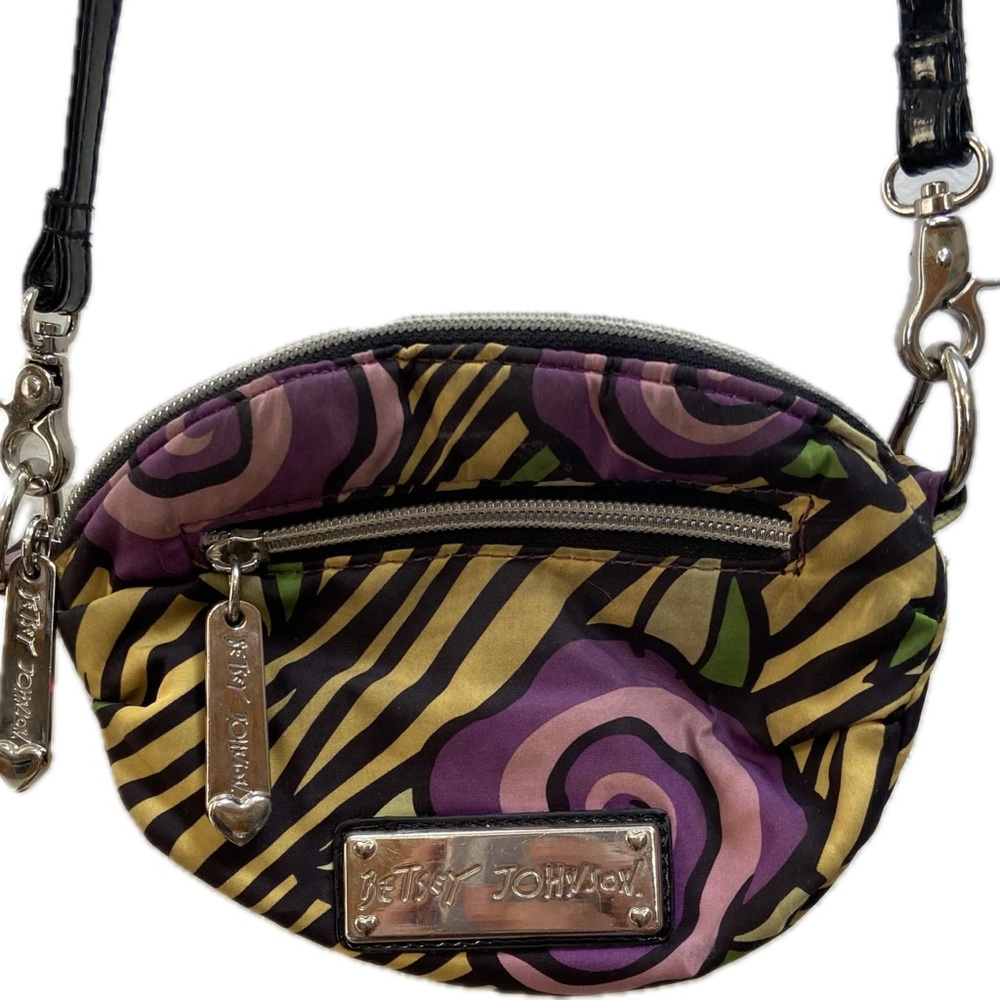 VINTAGE BETSEY JOHNSON 90s BETSEYVILLE SMALL COLORFUL CROSSBODY BAG PURSE
